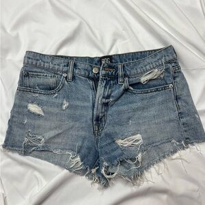 BDG Distressed Light Blue Denim Cutoff Shorts